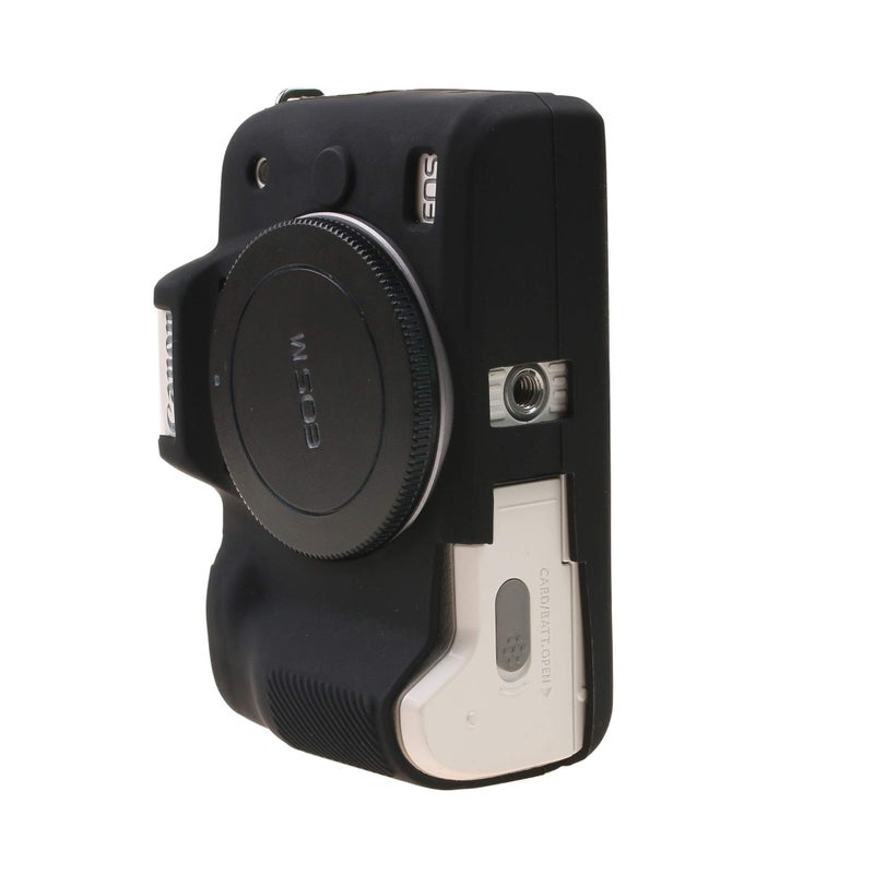 TUYUNG غطاء سيليكون M50، غطاء جلد سيليكون مطاطي TUYUNG لكاميرا كانون EOS M50 الرقمية، أسود - Image 4